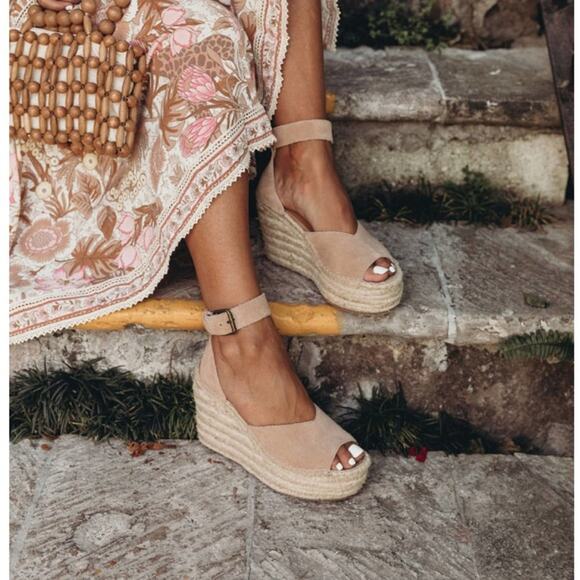 Soludos Positano Platform Wedge in Desert Size 10 New in Box - Picture 4 of 8